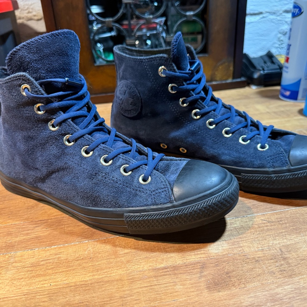 Navy Suede One Star Chuck Taylor’s High-Top, Men’s 10/Women’s 11.5